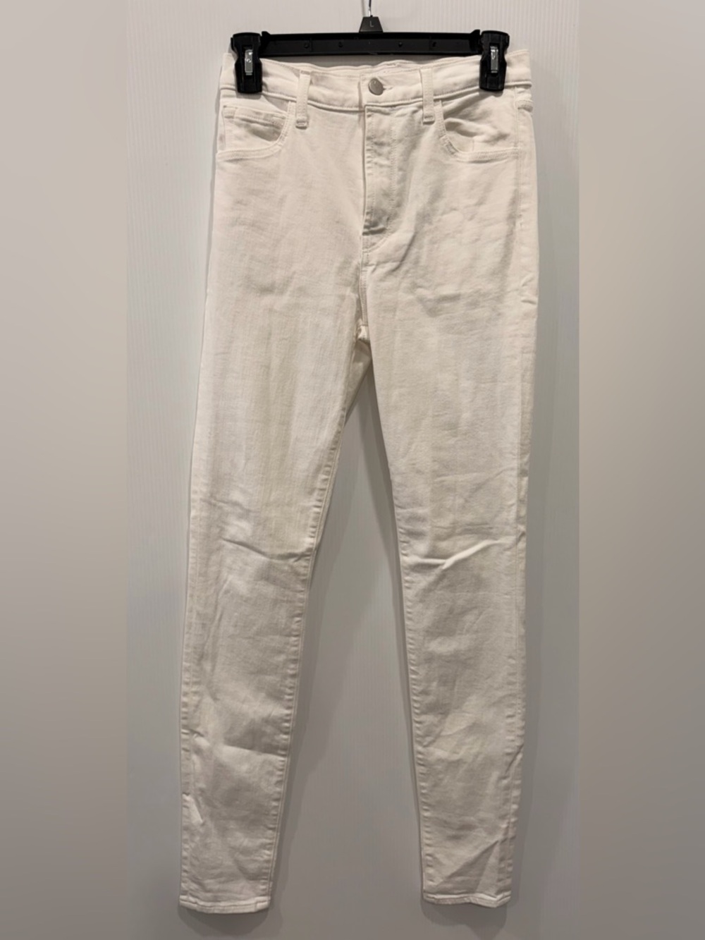 J Brand White Skinny High-Rise Jeans